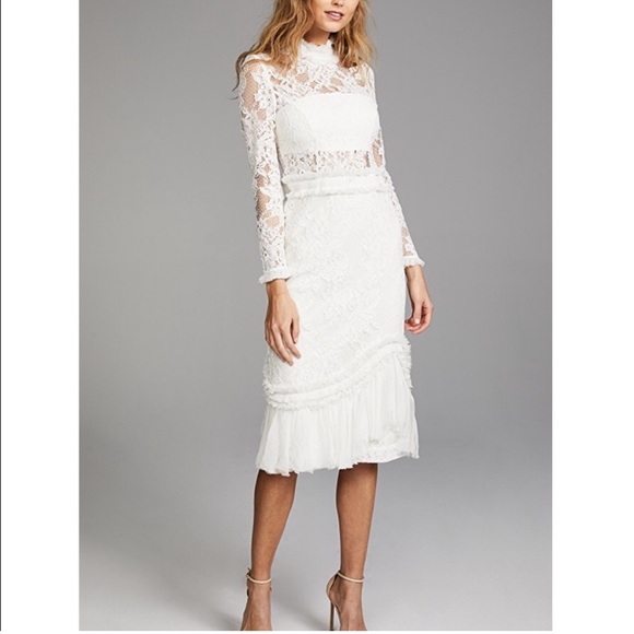Nwt Alexis gorgeous white lace Anabella dress - Picture 4 of 10
